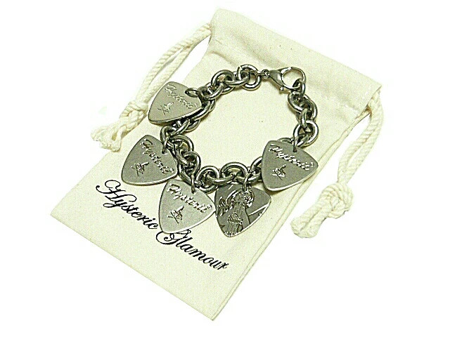 HYSTERIC GLAMOUR HYSTERIC ON SKULL PICK Bracelet Guitar Pick Shape NEW