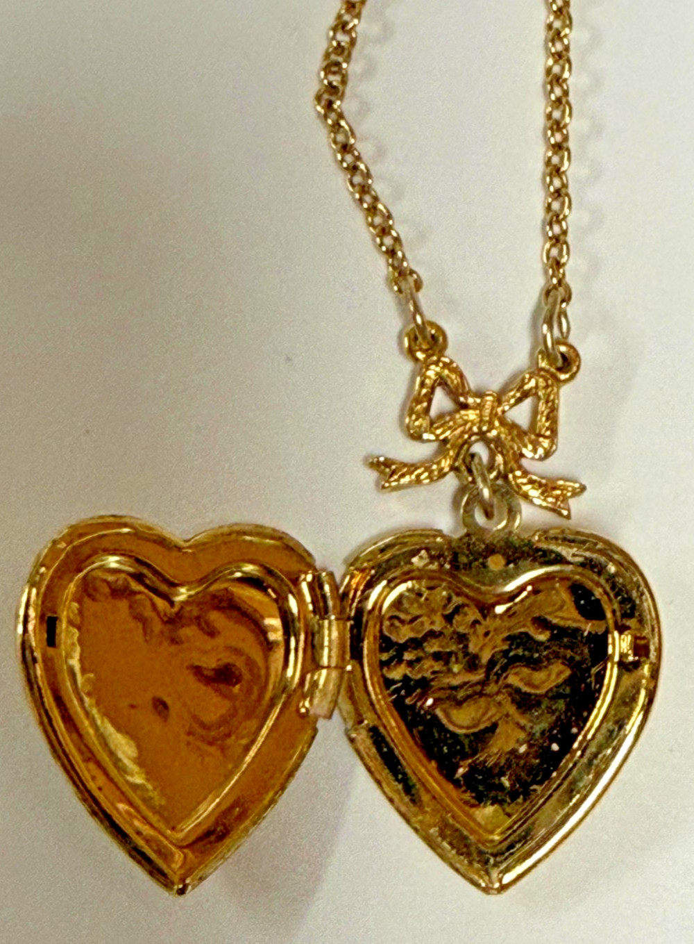 Yellow Heart Floral Locket Necklace by 1928 Jewelry Gold Tone