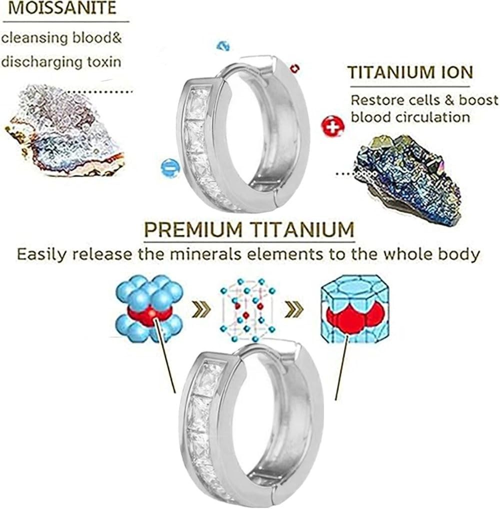 Elegant Copper Lymphatic Earrings with AAA+ Moissanite – Perfect Gift for Women