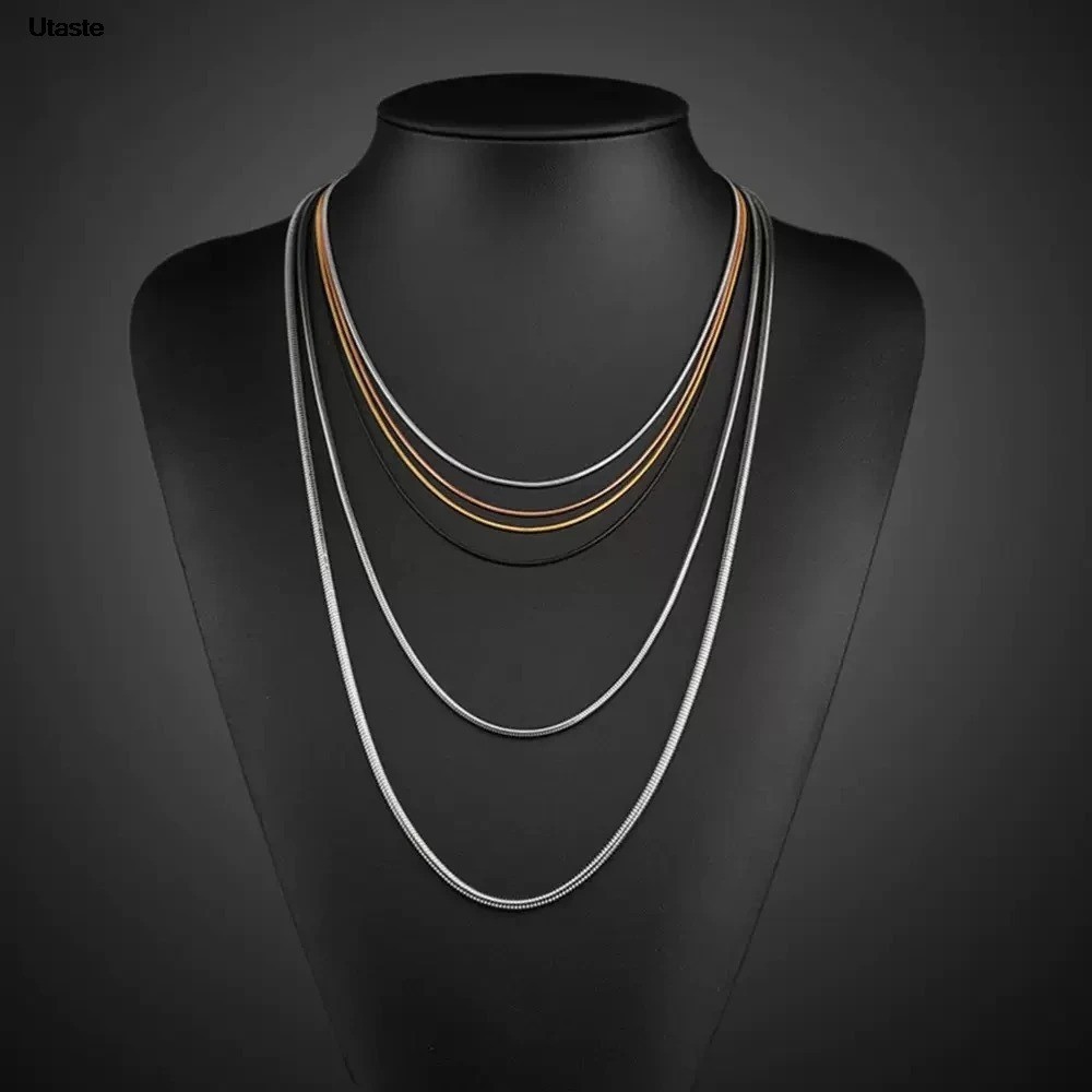 Men&Women’s 925 Sterling Silver Tarnish-Free Italian Snake Chain Necklac