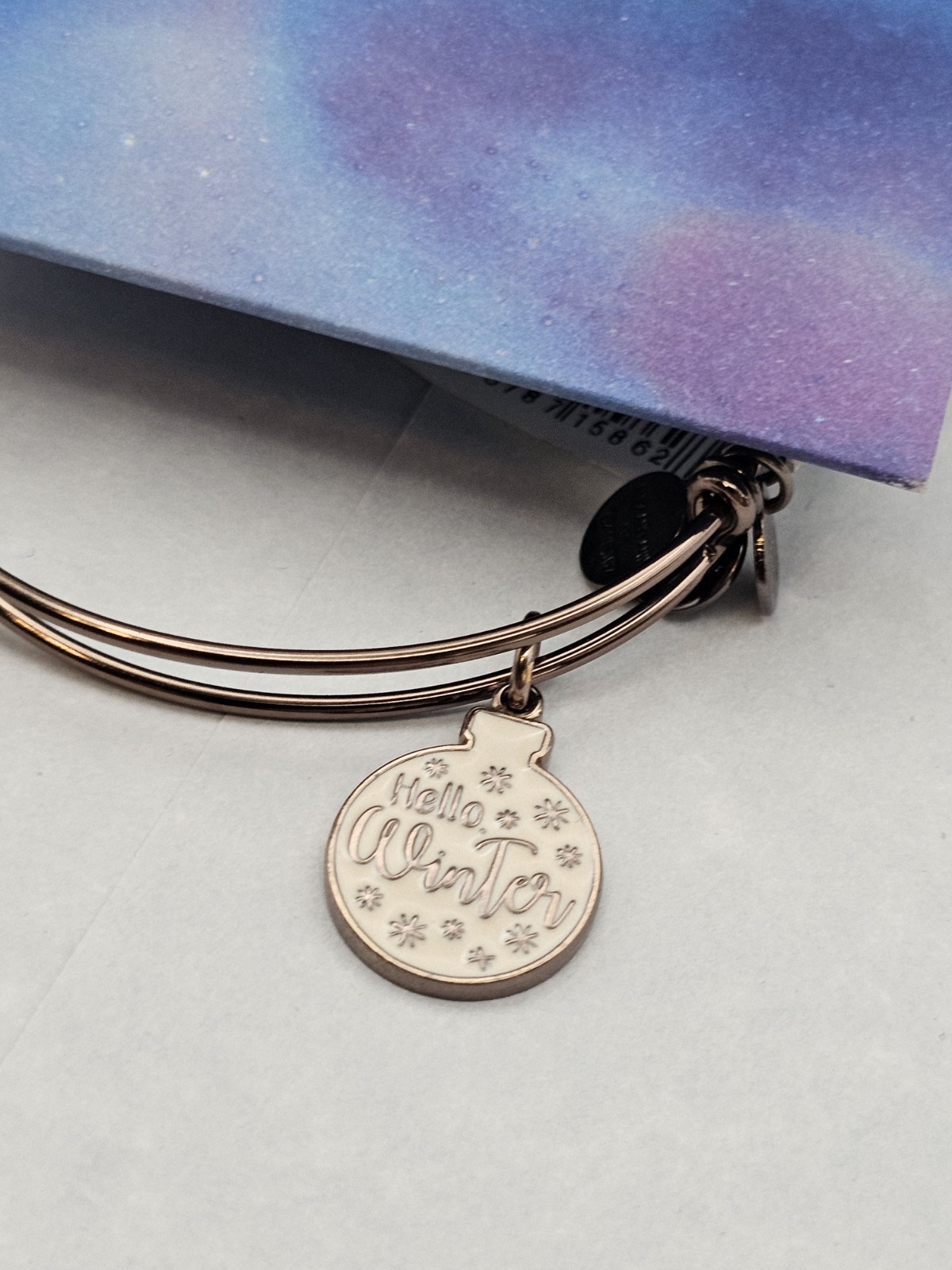 Authentic Alex & Ani Hello Winter Ornament, Metallic Hazel Charm Bracelet ✨️ 🎄