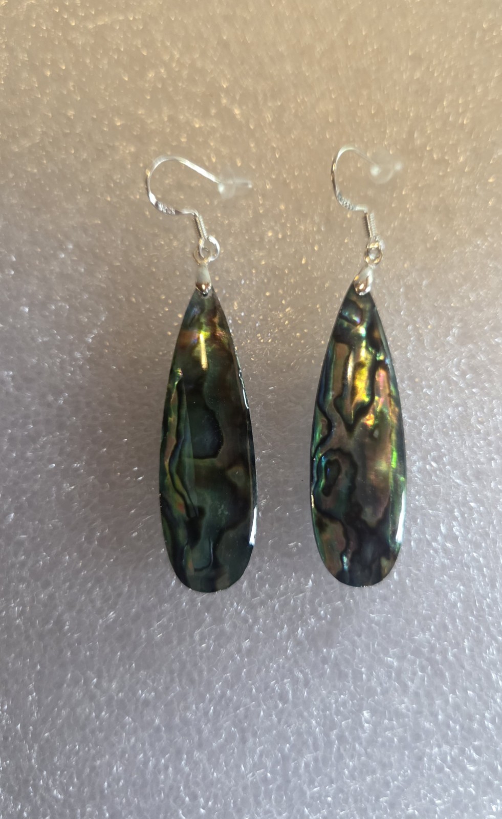Abalone Shell Dangle Earrings,SS Hooks E24