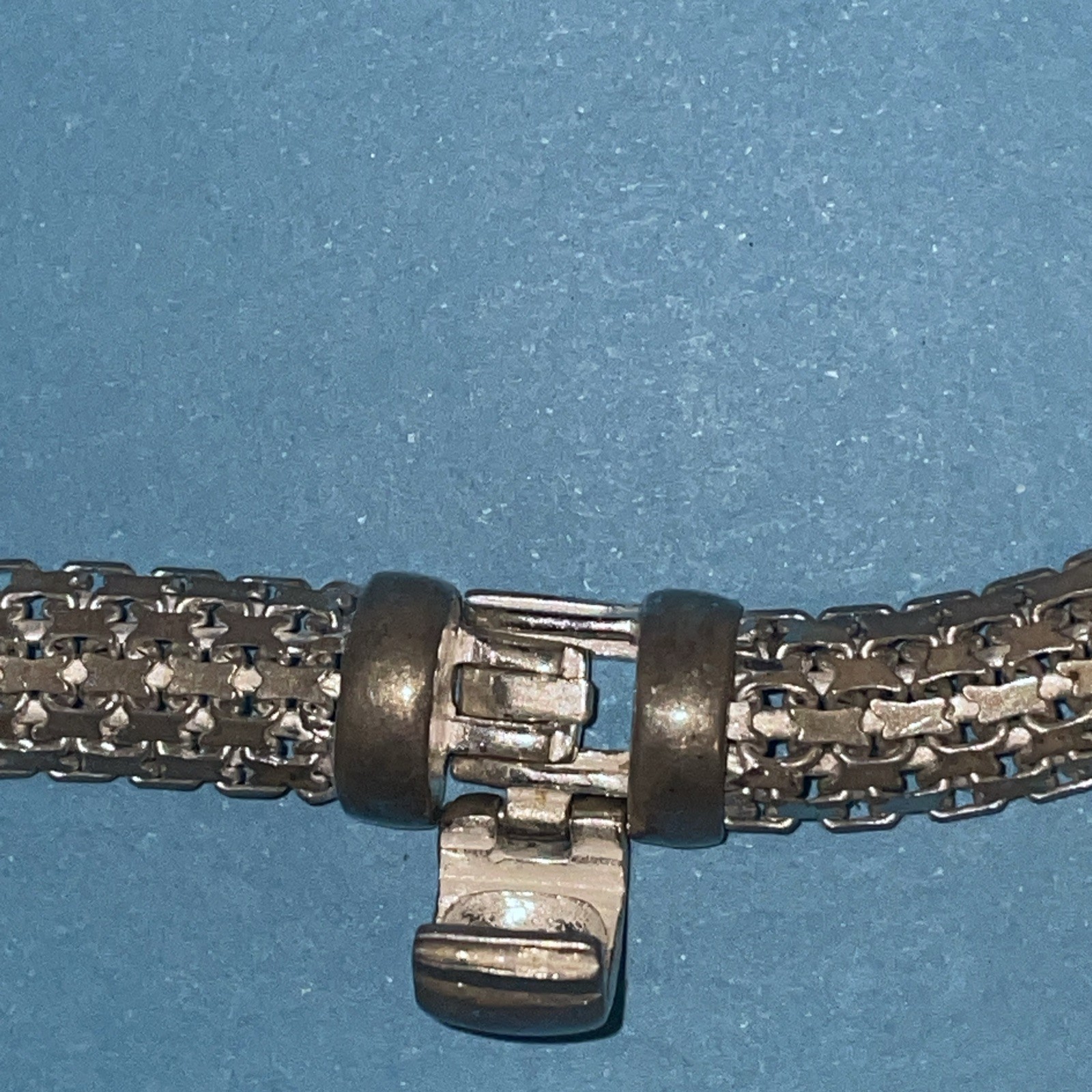 Italy 925 Silver 17 Mesh Chain Necklace Antique Jewelry 377 grams G2U