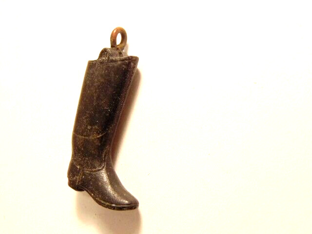 vintage solid molded boot charm or pendant: approx. 1 3/4 inches long