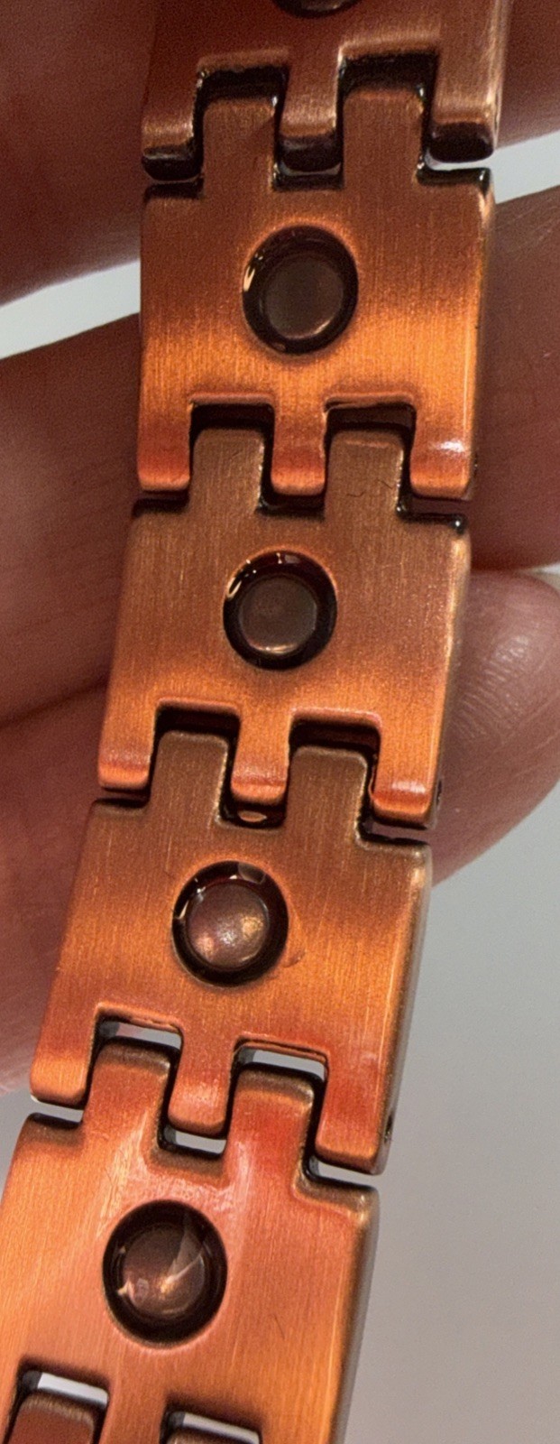 Copper Magnetic Bracelet With Fold Over Clasp