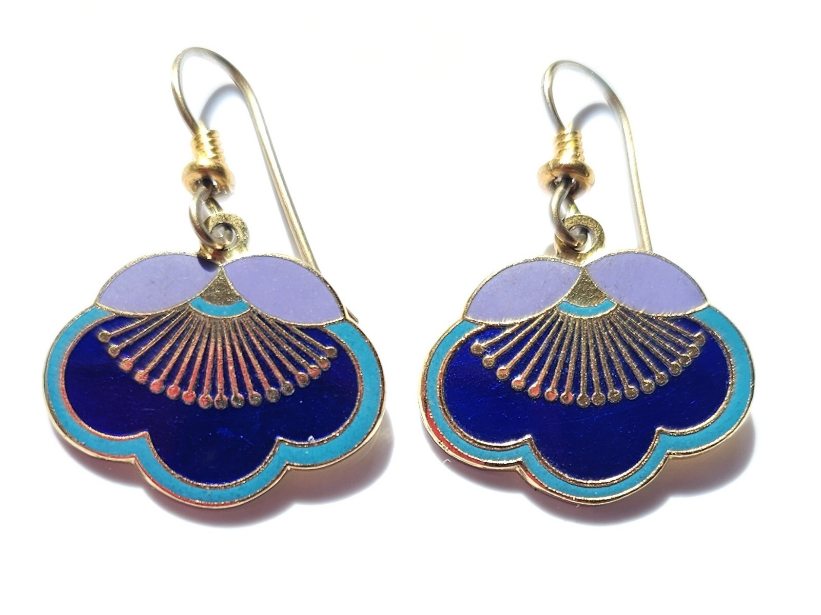 Laurel Burch PLUM BLOSSOM hook Style Earrings