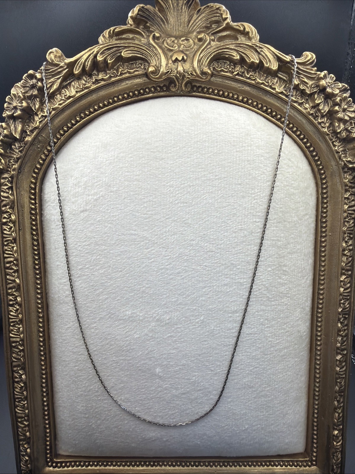 741. Silver Plated Link Necklace 23 In