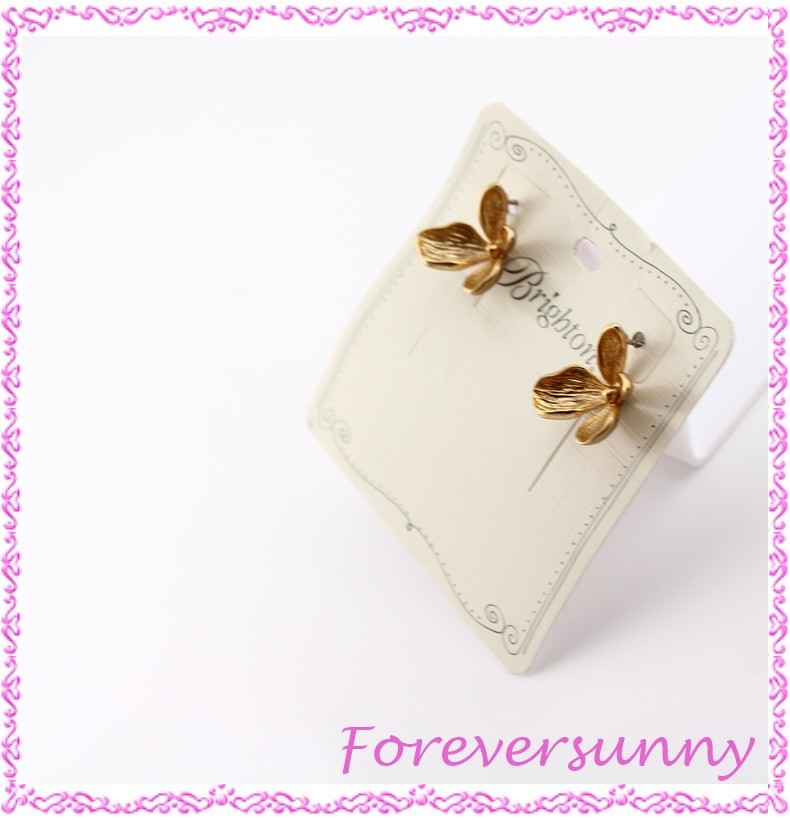 Brighton Everbloom Flower Brushed Gold Post Earrings READ DESCRIPTION