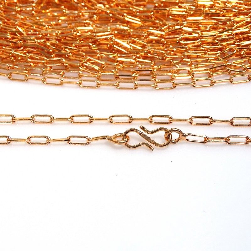 Pure Solid Copper Paper Link Chain Wire Wrapping Beautiful Necklace Copper PG 01