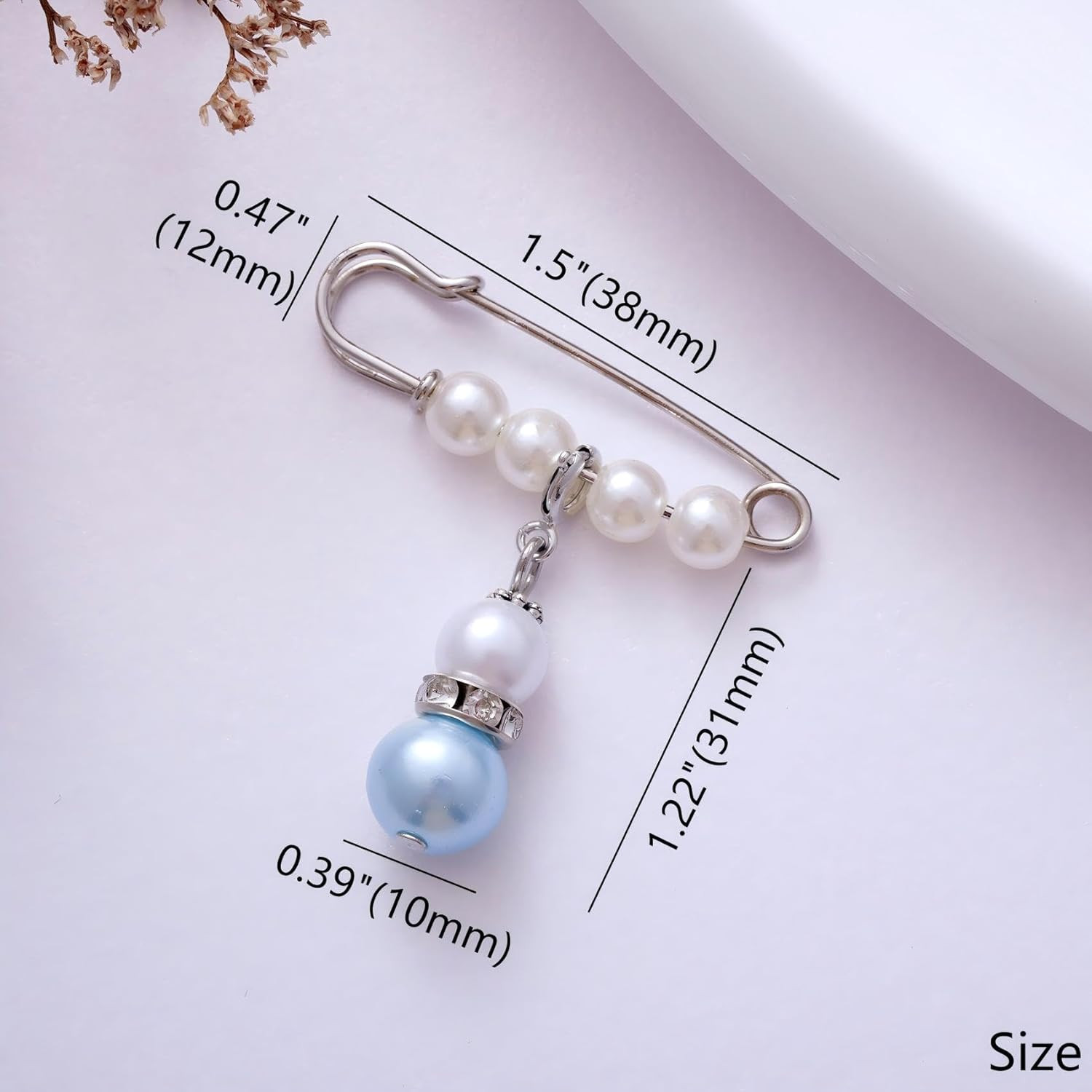Ralukiia Something Blue Charm Gift for Bride from Mom and Dad, Blue Bridal Bouqu