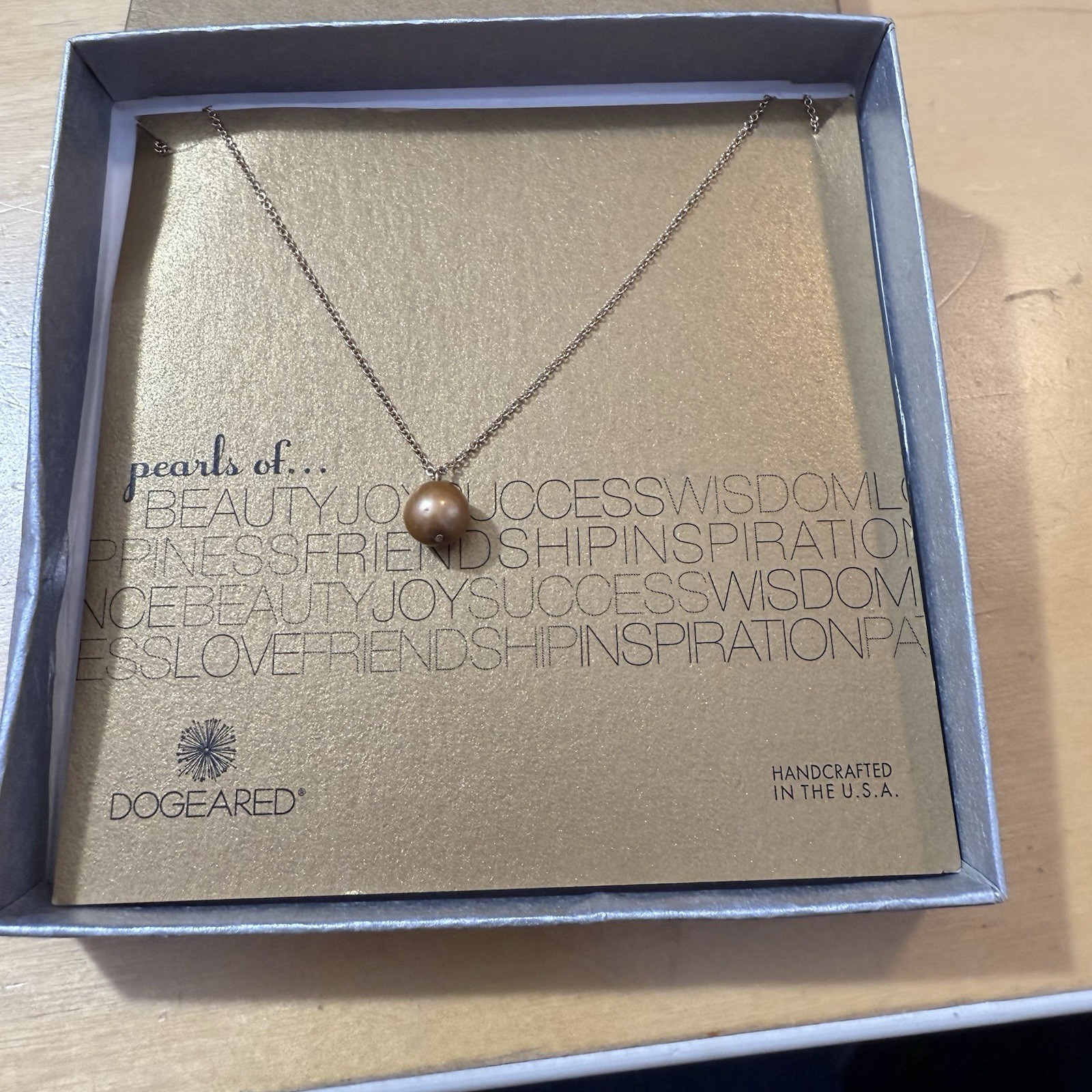 NIB Dogeared Necklace 18 KGF Gold Filled ChainNatural Potato Pearl 18” Vintage
