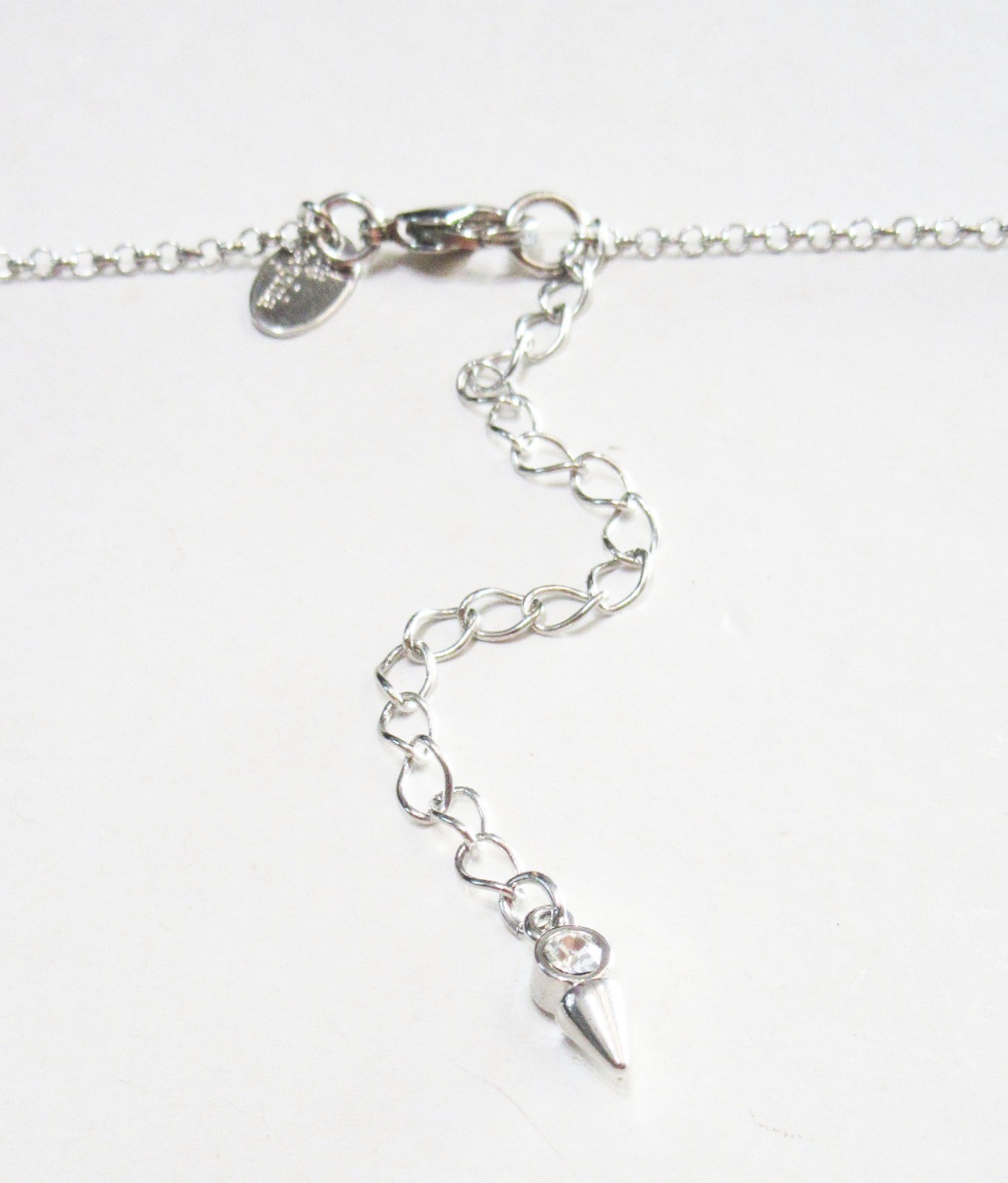 Lia Sophia Jewelry Turning Point Cut Crystals Necklace in Silver RV$52