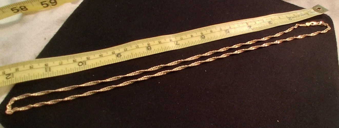 Twisted Goldtone Chain Necklace 24″ ATI CN Lobster Closure
