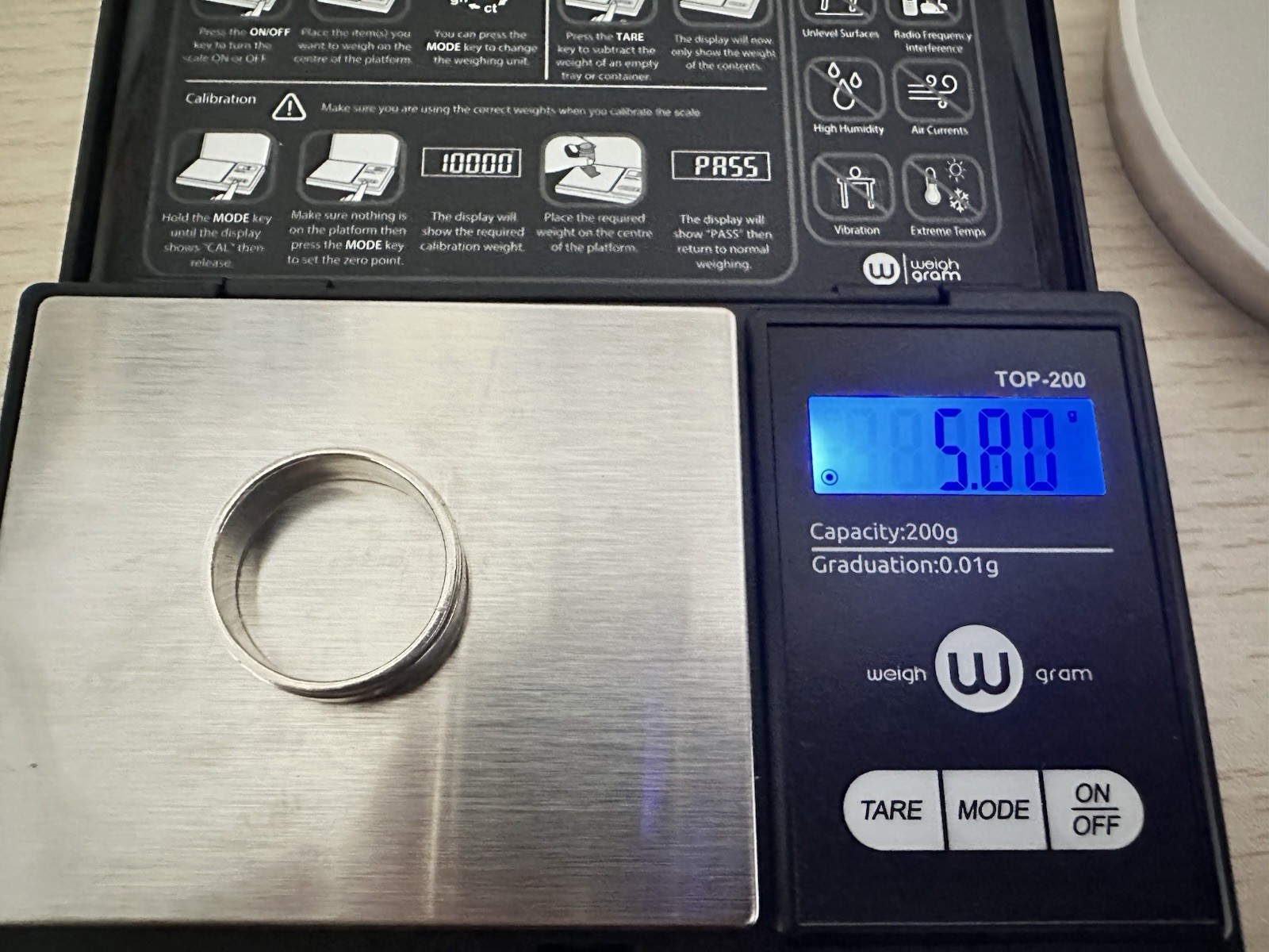 925 Sterling Silver Fidget Ring Plain Band Spinner Ring 5.80 Grams Size 11.5