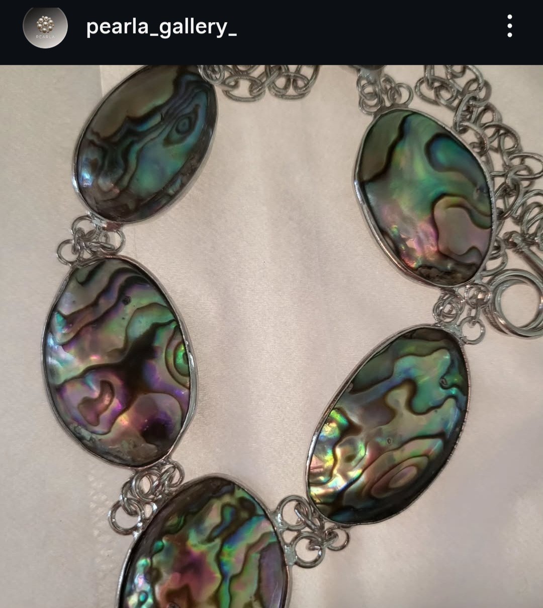 Abalone Shell Necklace 25″ Natural