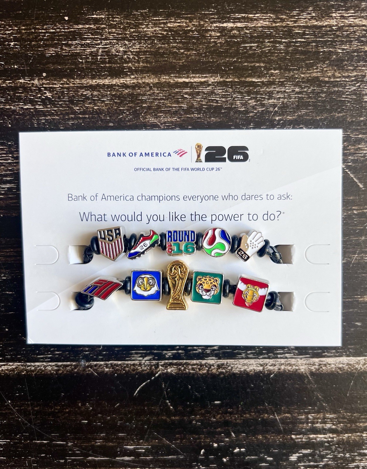 RARE! USA Round of 16 + Bank of America w/ Host Mascots – 2 Bracelets – FIFA 26