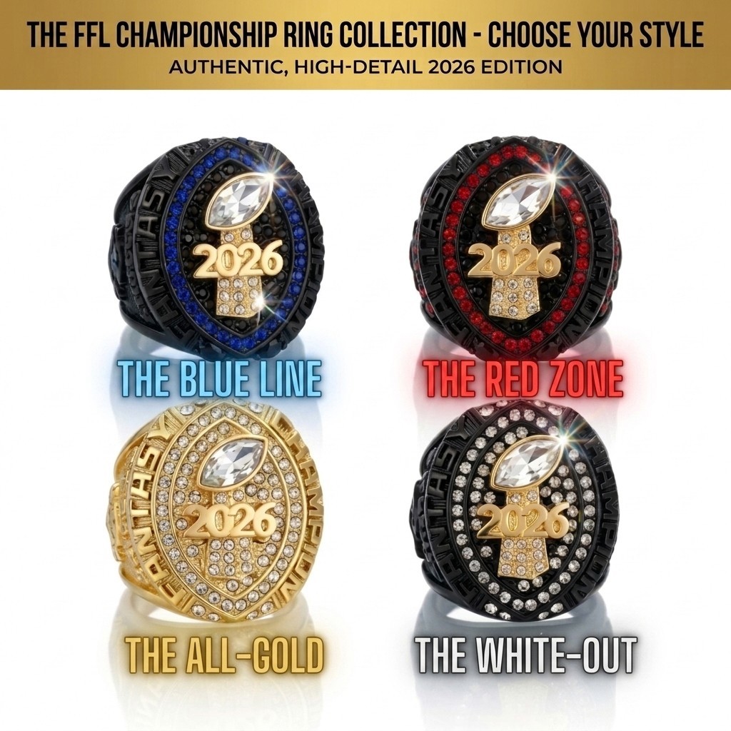 Fantasy Football Championship Ring 2025 2026 FFL Champion Trophy Award Gift