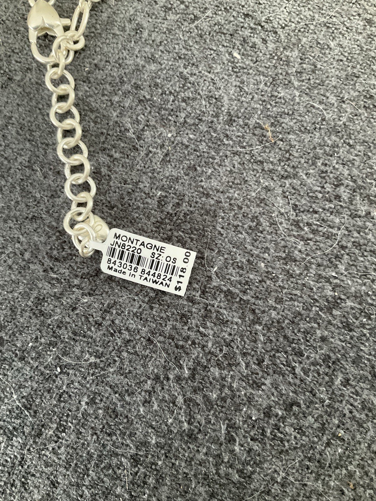 BRIGHTON Versailles Montagne Necklace-silver color- flower pendant- hammered