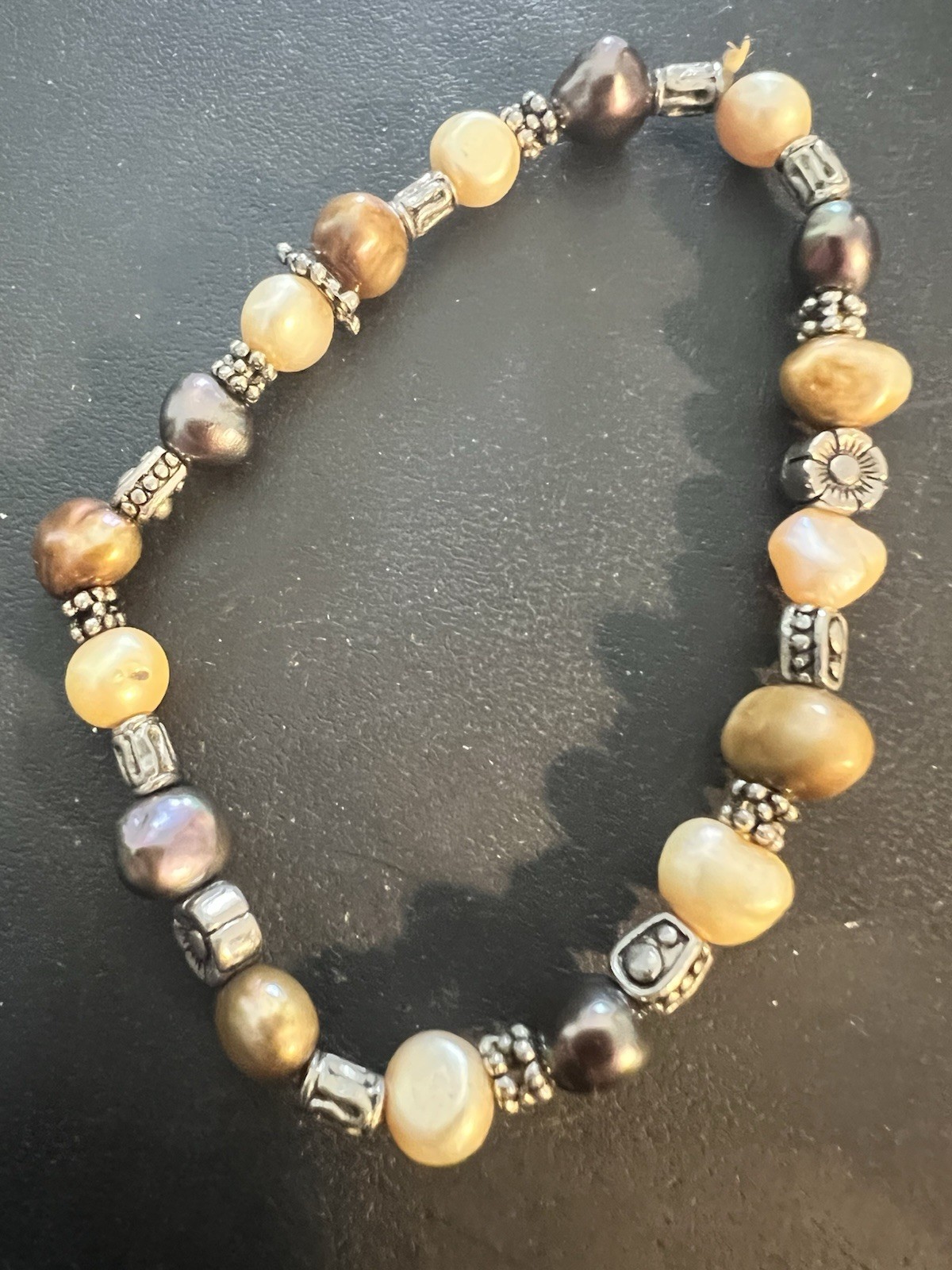 Gorgeous Freshwater Pearl Stretch Bracelet Approx. 7 In.