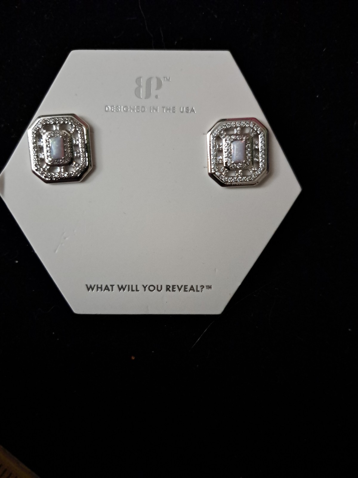 Bomb Party October 2025 Earrings “Nothing But Sparkle” LC Milky White Opals