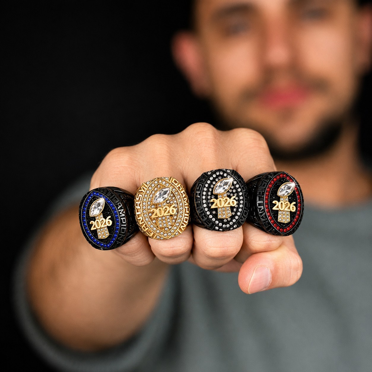 Fantasy Football Championship Ring 2025 2026 FFL Champion Trophy Award Gift