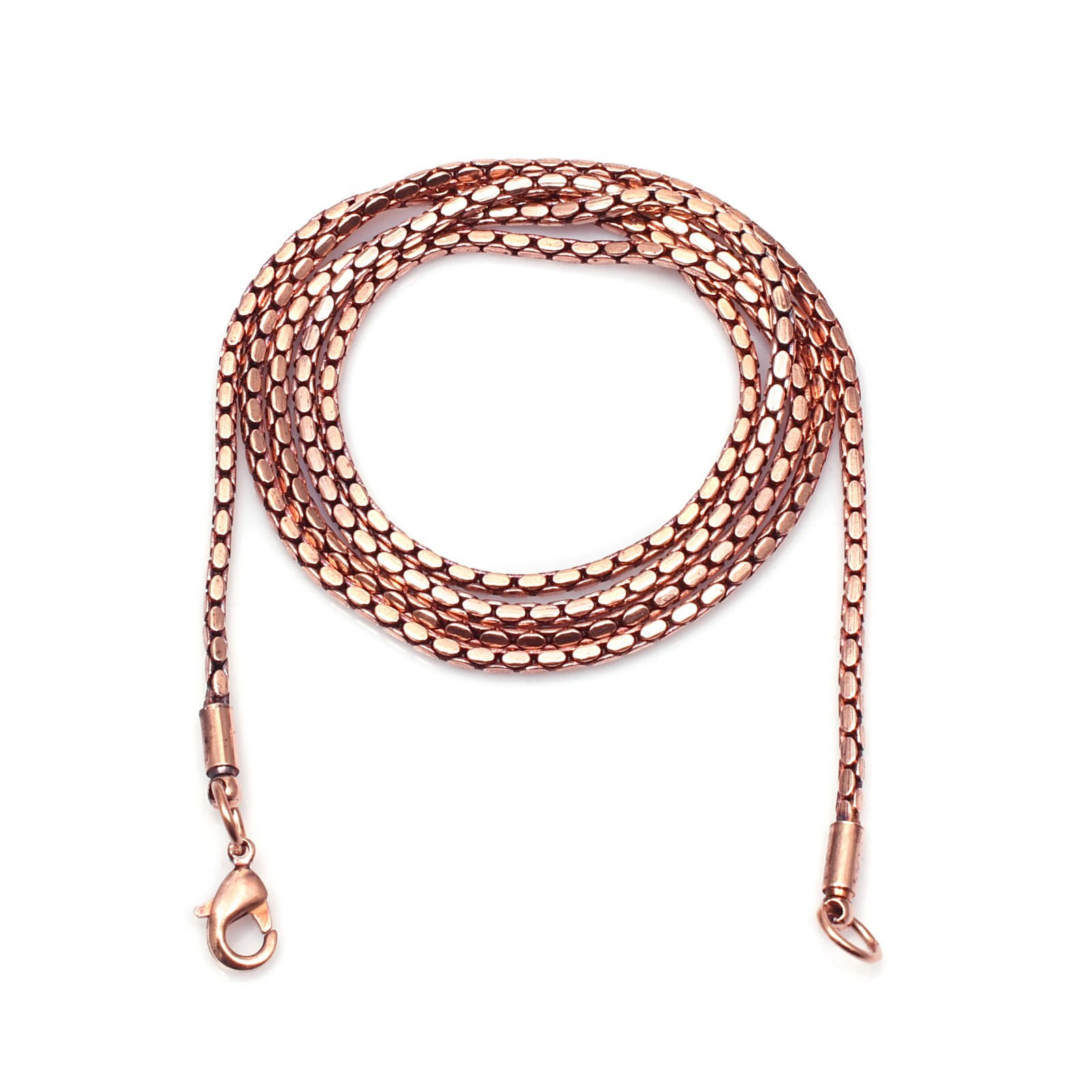 100% Oxidized Pure Copper Box Chain Herringbone Necklace Gift For Jewelry RJ-007