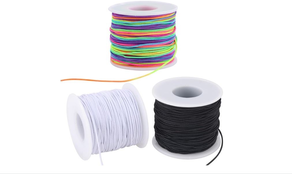 3 Rolls 495FT Elastic Bracelet String 1mm Stretchy Cord Jewelry Making Beading D