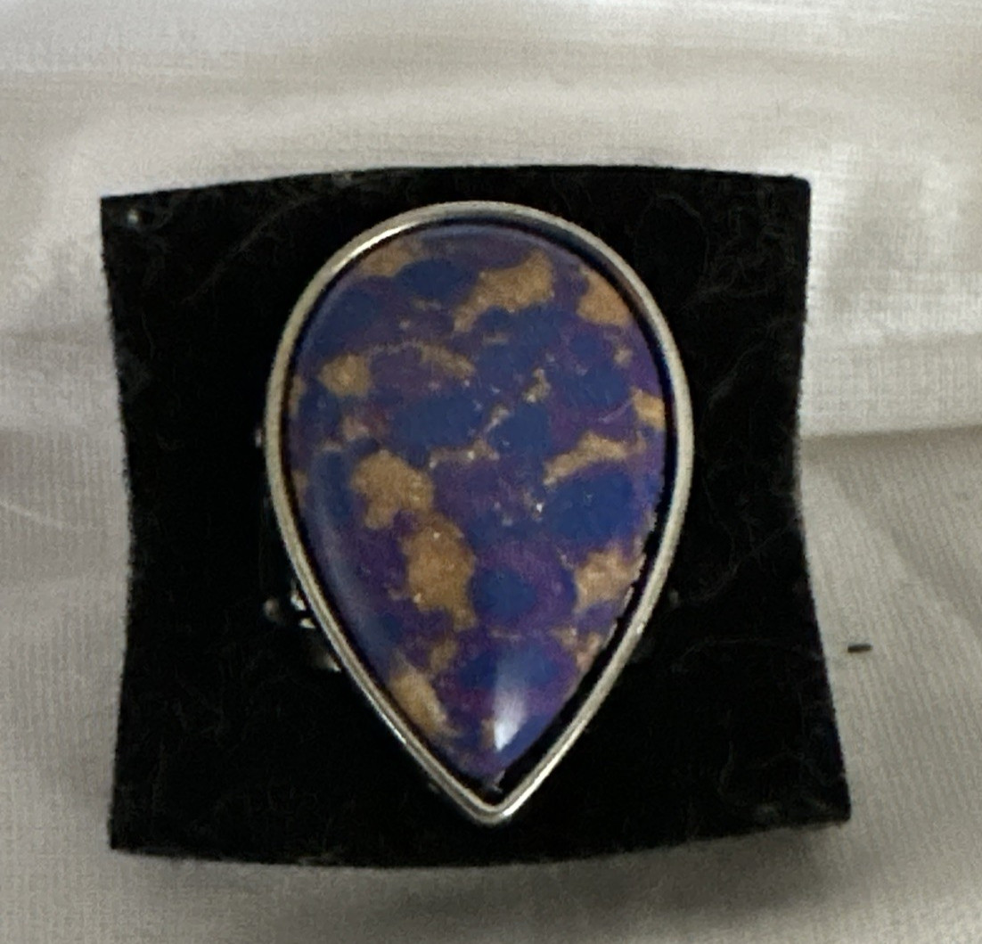 J CREW Purple Violet Marble Topaz Tie Dye Moonglow Ring NEW BID 4 CHARITY❤️332