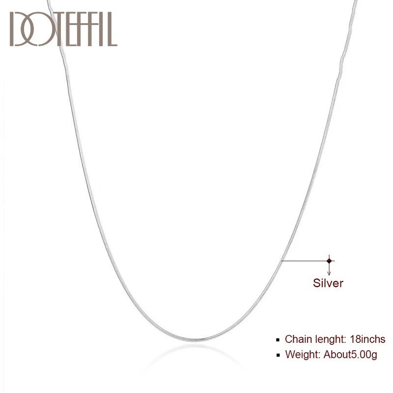 925sterling solid Silver lots 2-5-10PCS 1mm / 2mm snake chain Necklace 16-30inch