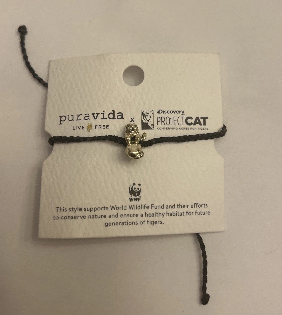 PURA VIDA SILVER Cat 🐈‍⬛CHARM BLACK BRACELET
