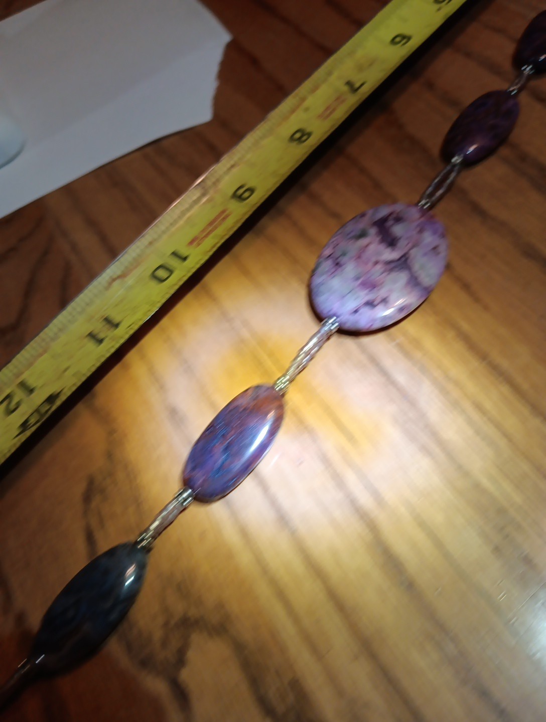 Purple Stone Necklace. 23 In Long
