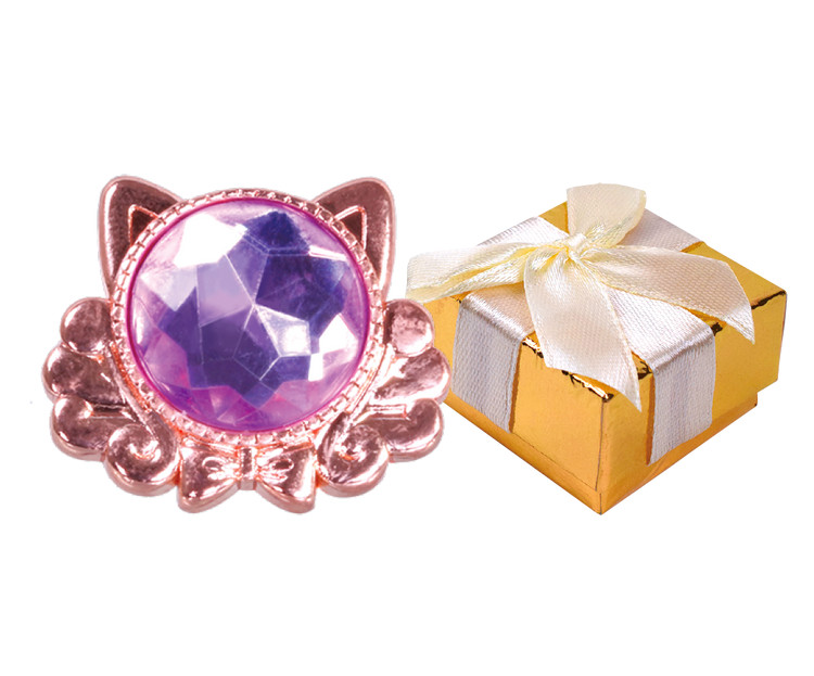 Random Acrylic Resin Pink Blue Gem Heart Cat Above Knuckle Pinky Party Ring