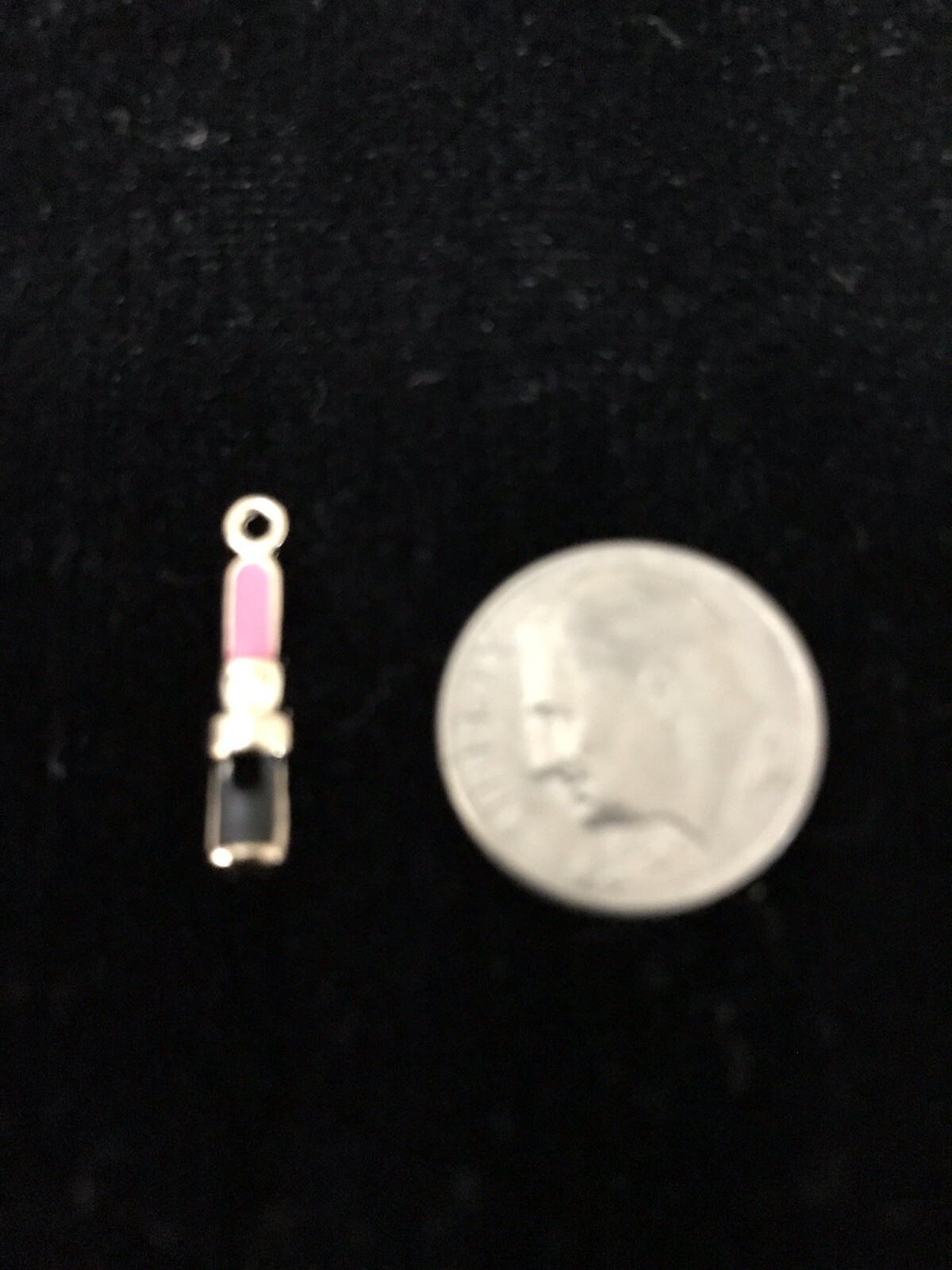 Pink Lipstick enamel bangle Pendant charm