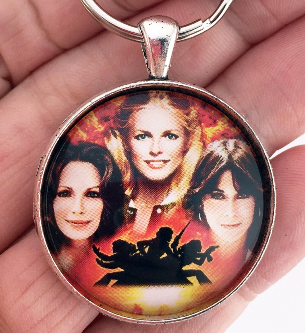 Charlie’s Angels TV Show Cheryl Ladd Jaclyn Kate Keychain or Necklace + Jewelry