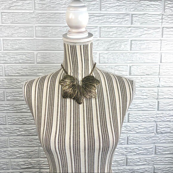 Antique Gold Statement Necklace Great Stocking Stuffer Gift Idea