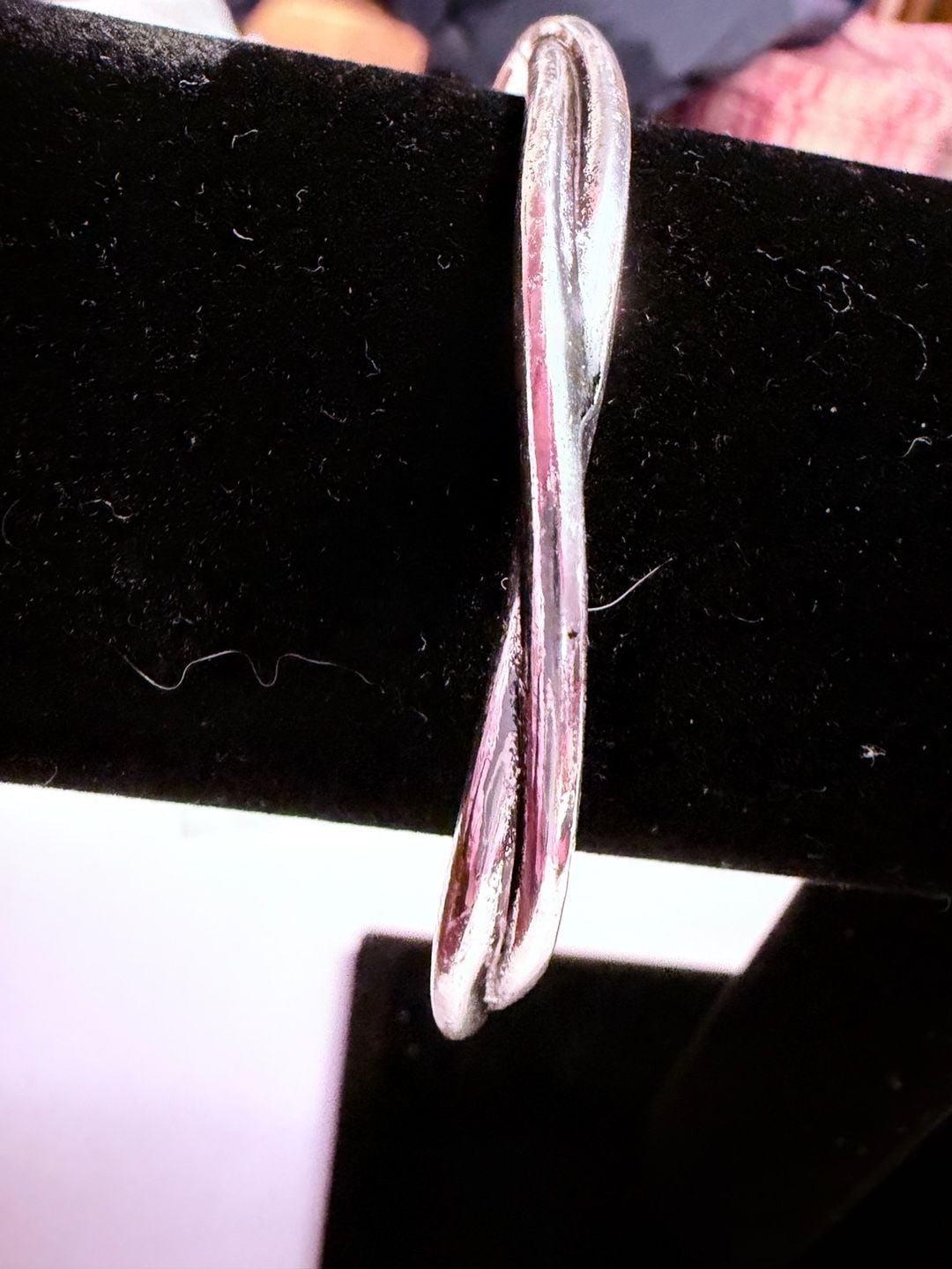 NEW OS UNISEX ZAKOL Silver Tone Twisted Cuff Bangle Bracelet