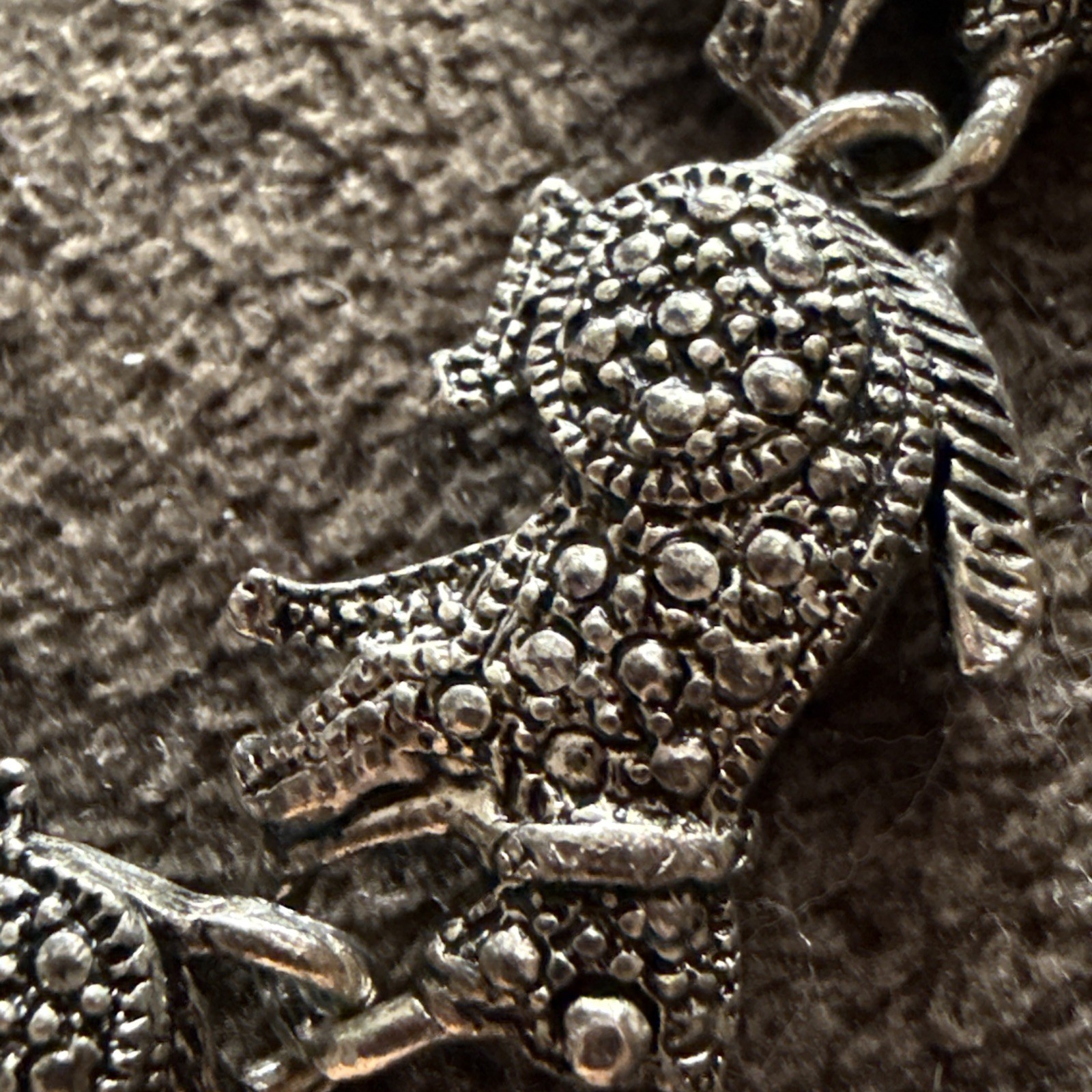 Silver Tone 7” Kitty Cat By The Tail Bracelet 7” Cat Kitten Feline