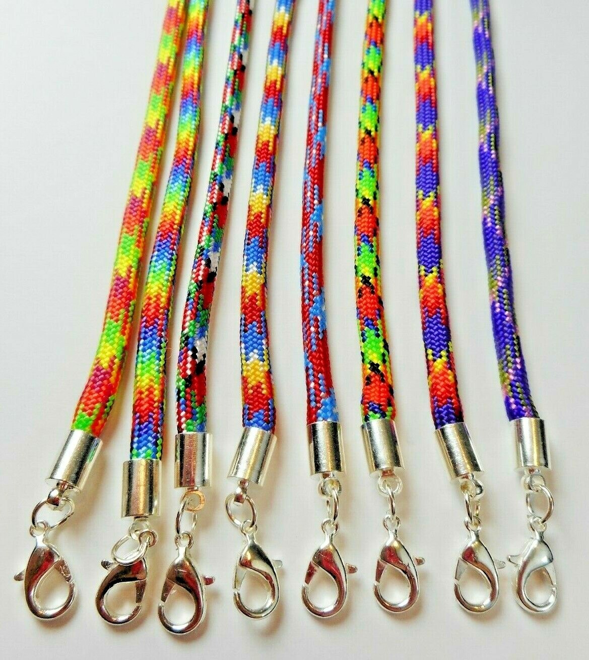 Braided Choker Necklaces Bracelets Anklets Silver Lobster Clasp Lightweight 4mm