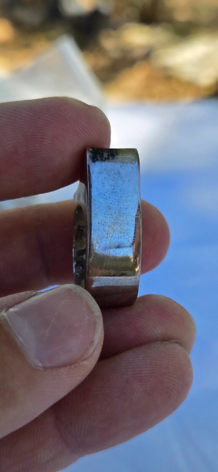 Old Pawn Southwest Native Style Sterling Silver 925 Turquoise Ring Size US 7
