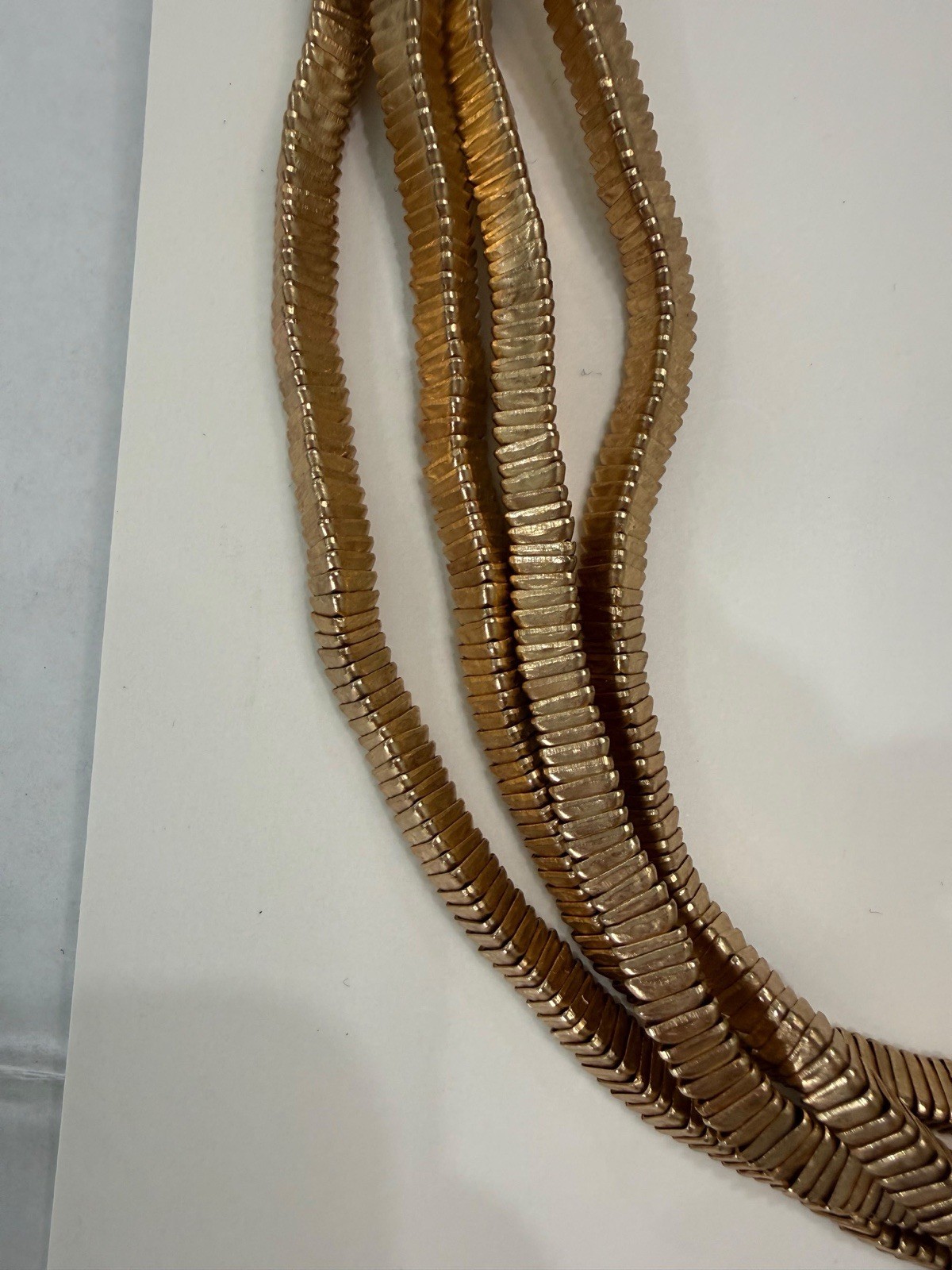 New Zara Woman Gold Multi Strand Metal Choker Necklace Chunky Statement Size M