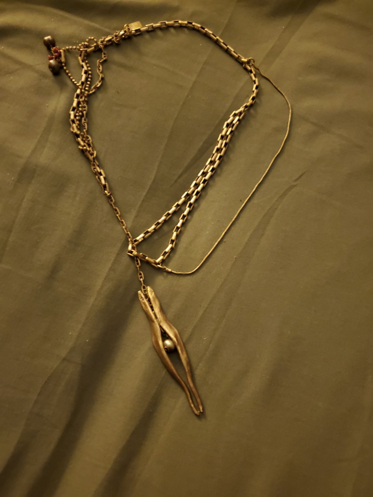 Necklace/Lariat of Baculum/Penis Bone By Levi Palmer