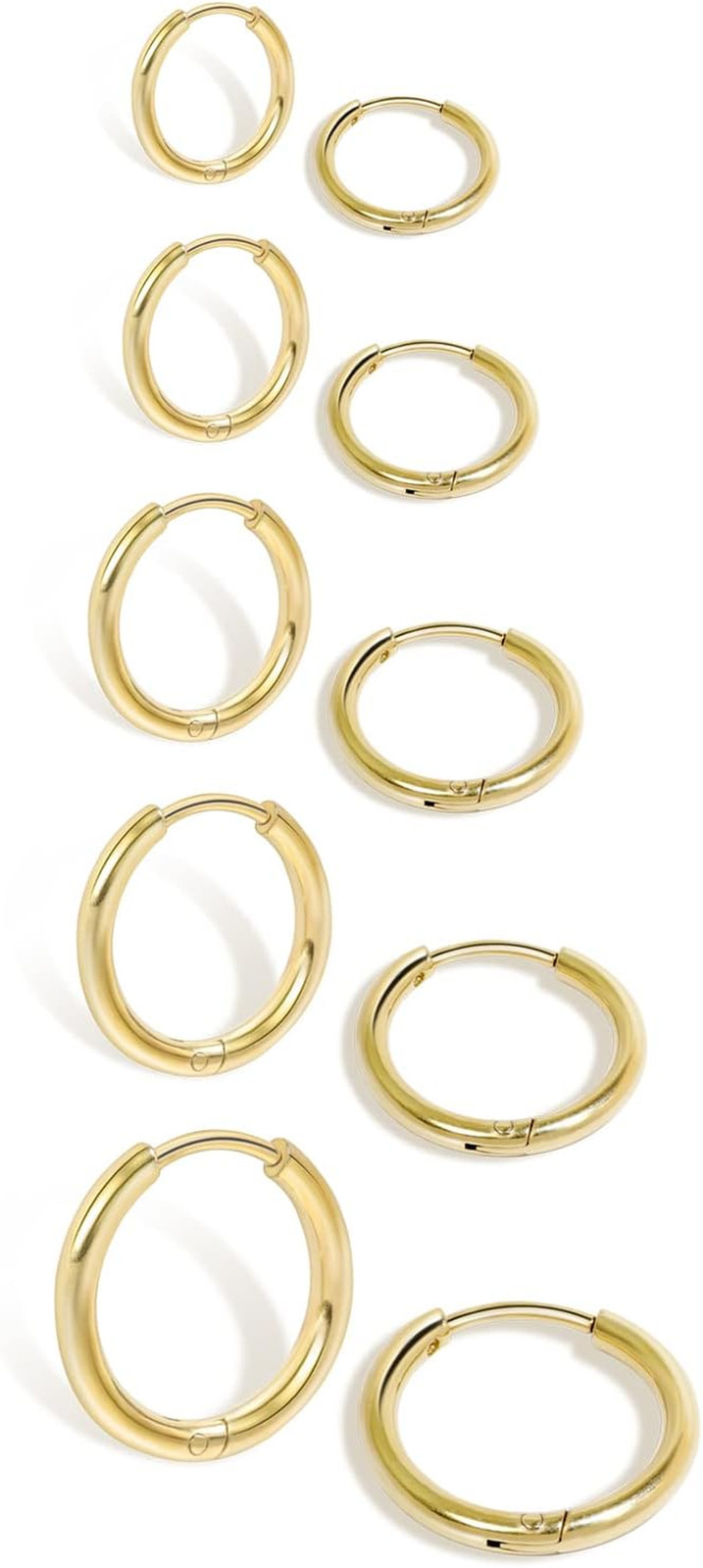Small Gold Hoop Earrings Lightweight: Hinged Huggie Hoop Earrings for Lobe Carti