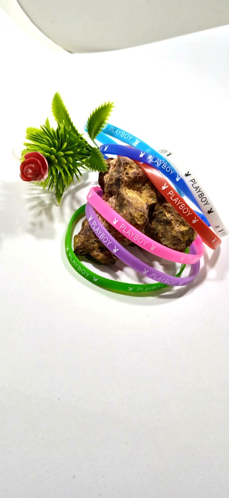 5 Silicone Wristband Thin Bracelets Baller Bands Sport Bands Small color Bands