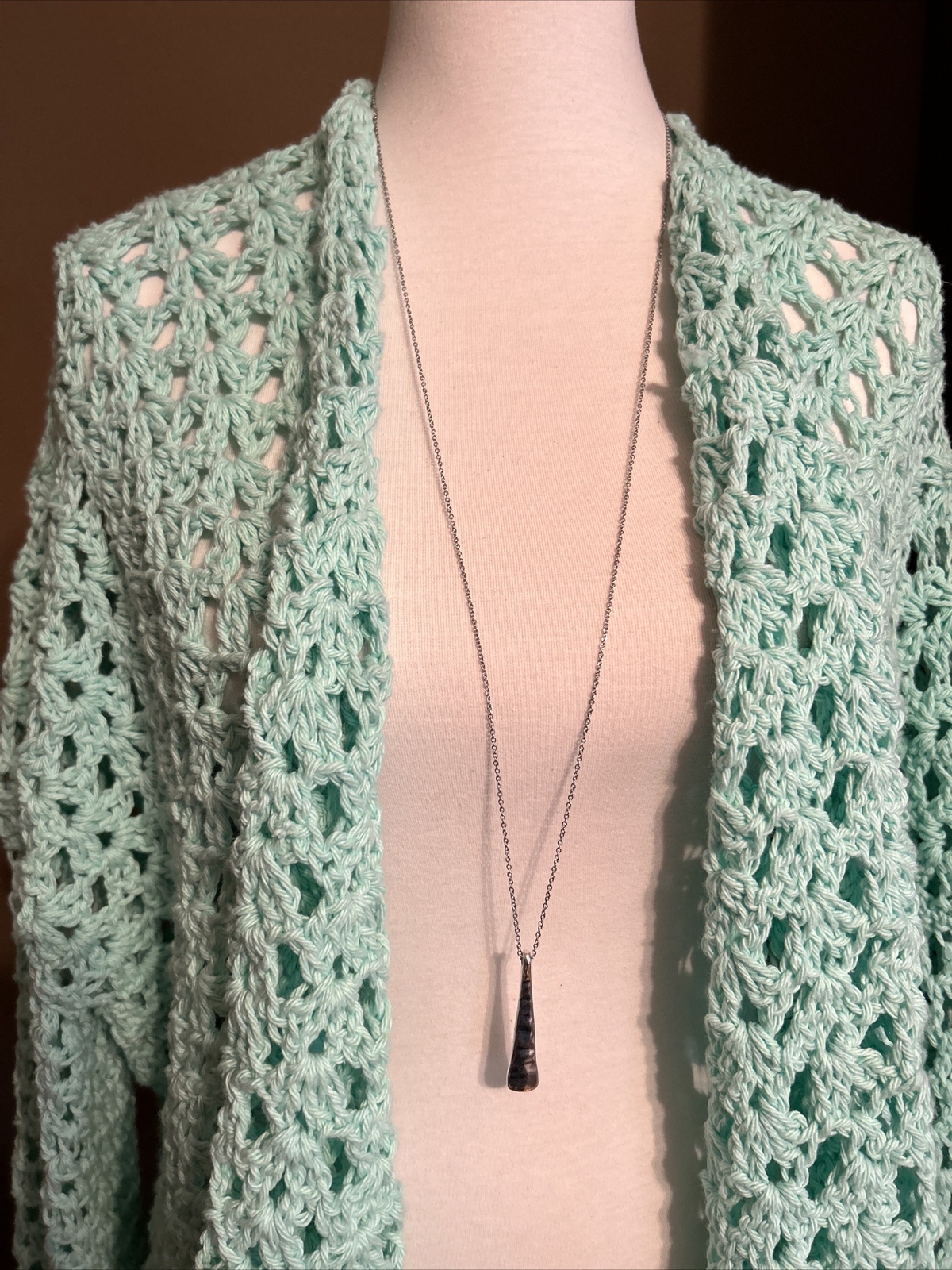 Extra Long Necklace with Bar Pendant Layering Necklace 36″
