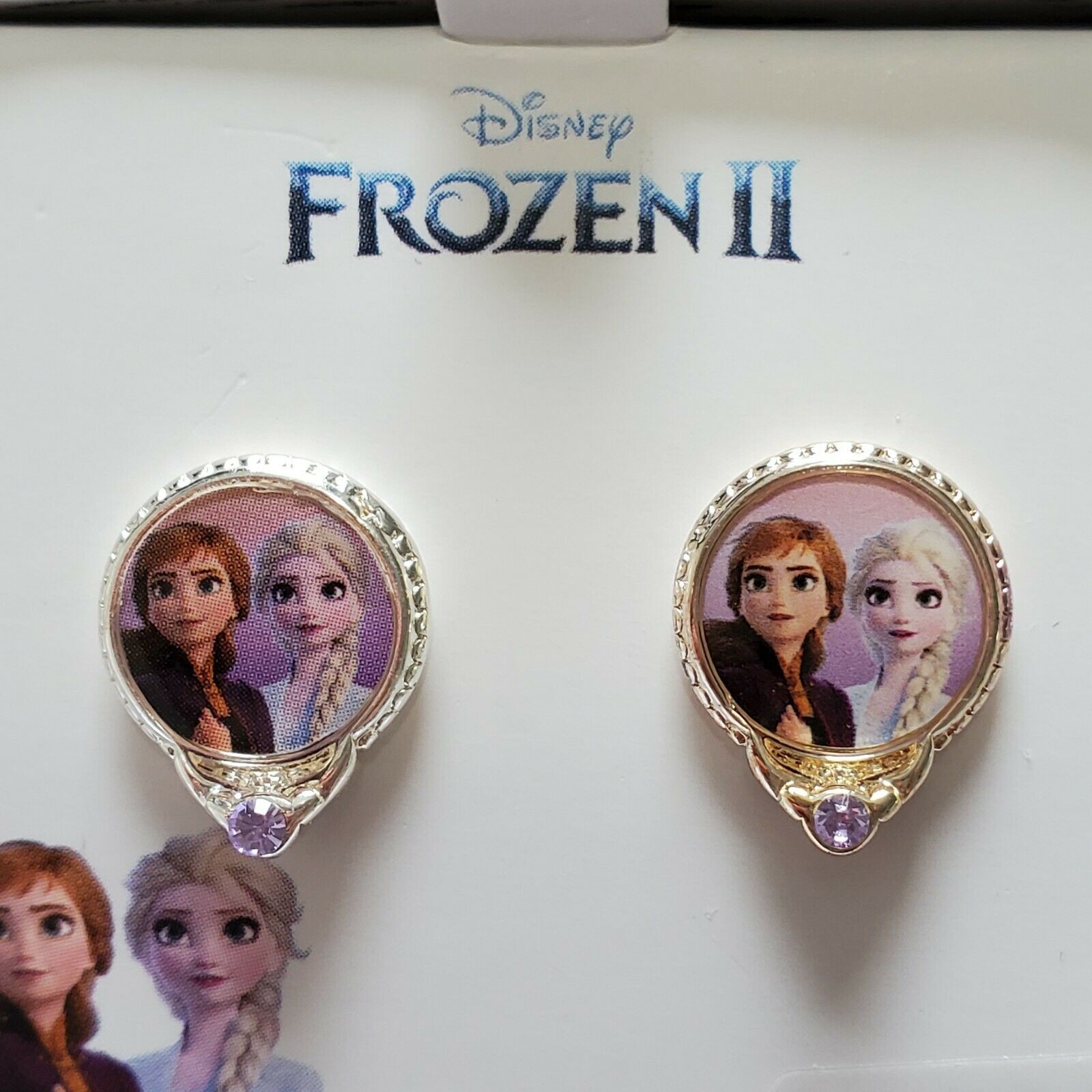 Disney’s Frozen II Elsa and Anna Studs Earnings Fine Silver Plated
