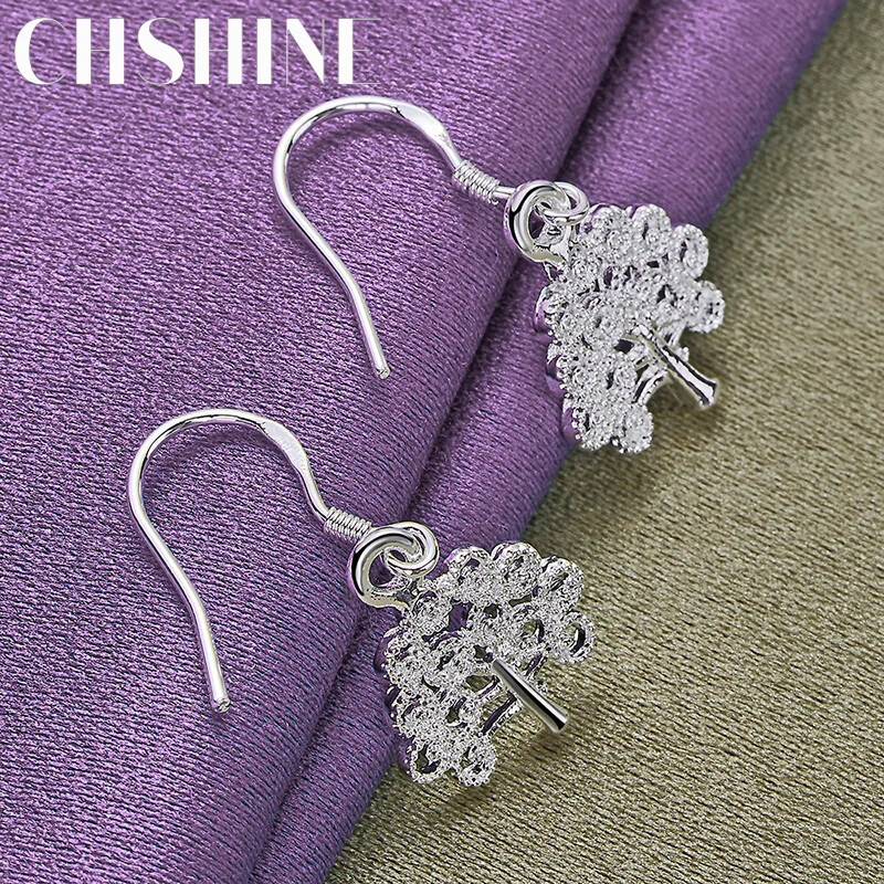 CHSHINE 925 Sterling Silver Tree Earrings For Women Fashion Charm Jewelry