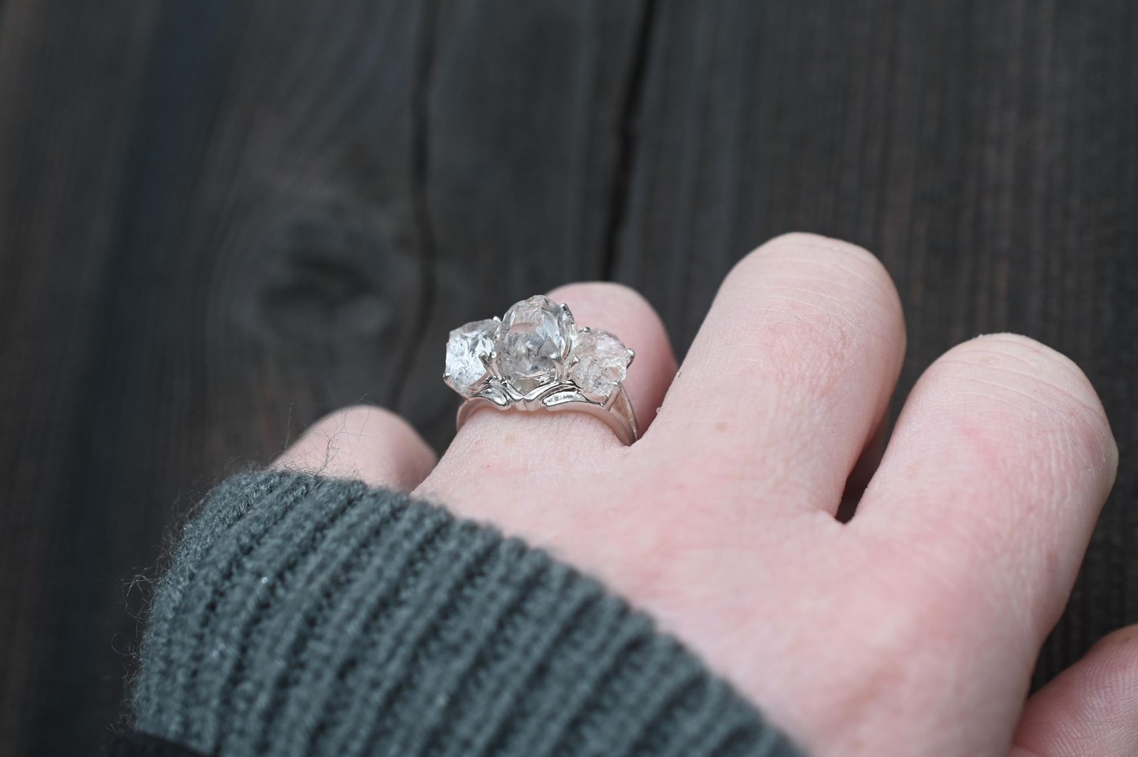 Engagement ring Lake county diamond sterling silver size 3 4 5 6 7 8 9 10 11 12