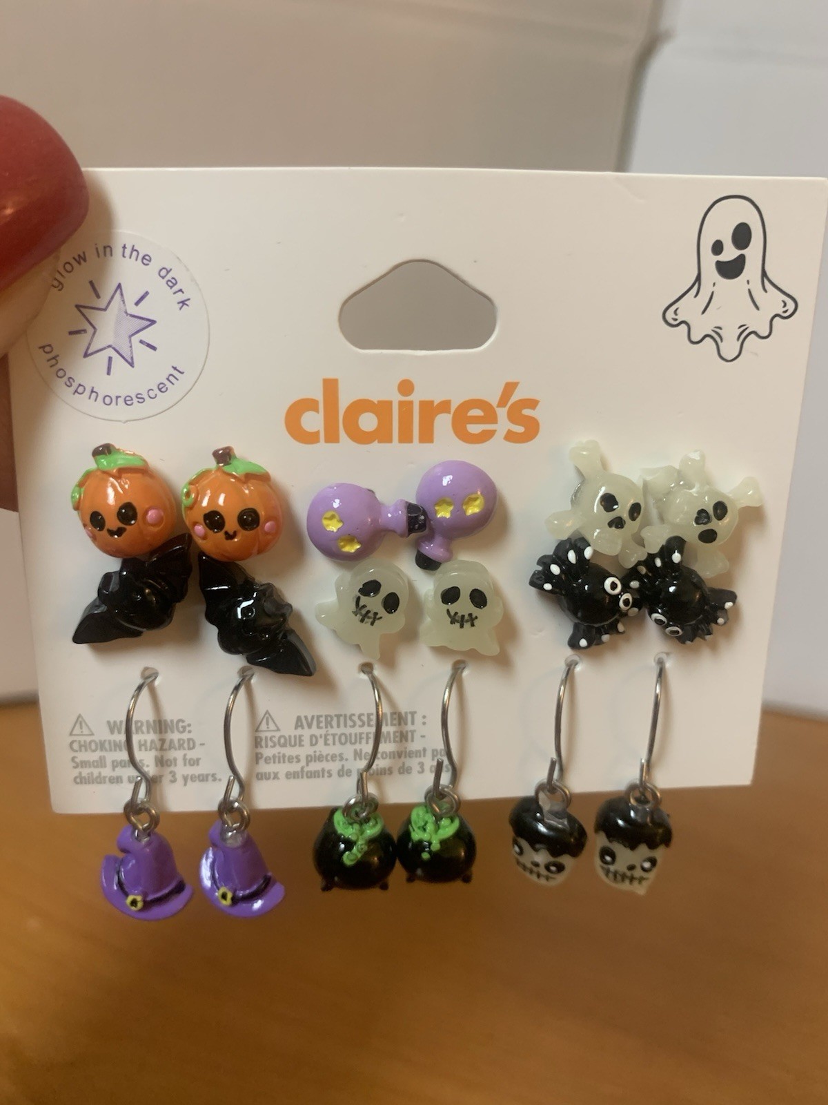 Claire’s Halloween Earrings Set of 9 Pair New on Card, Super Cute
