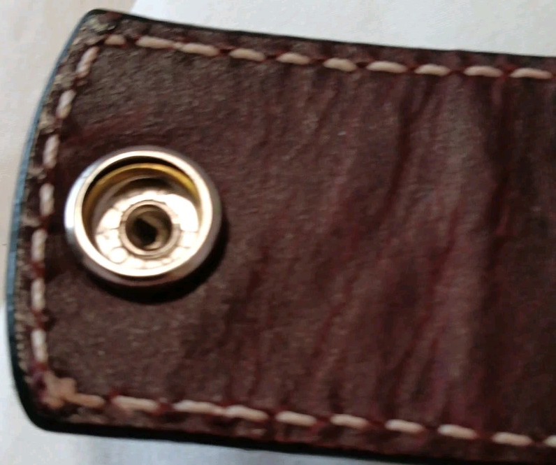 Bracelet. Hand Tooled Leather Beaded Western Women’s Snap Closure