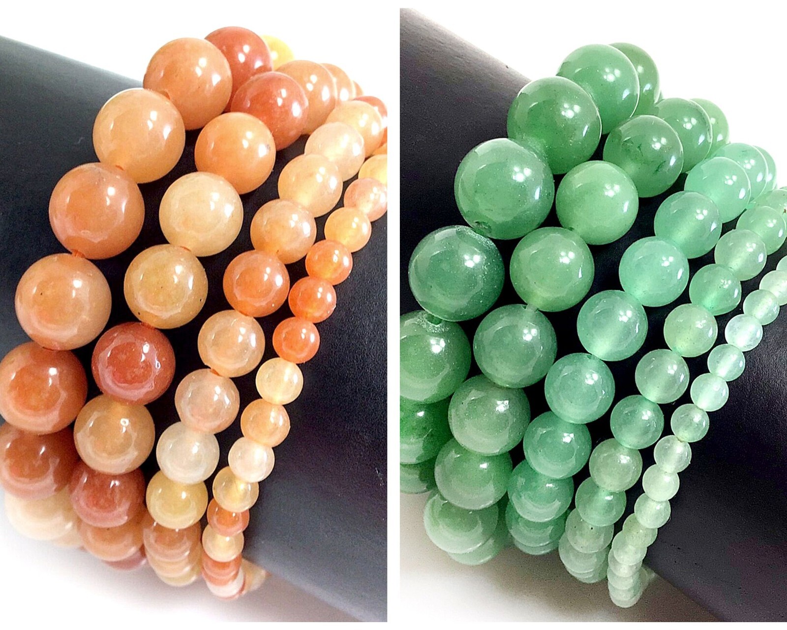Aventurine Bracelet Handmade Natural Gemstone Stretch Beaded 4mm 6mm 8mm 10mm 12